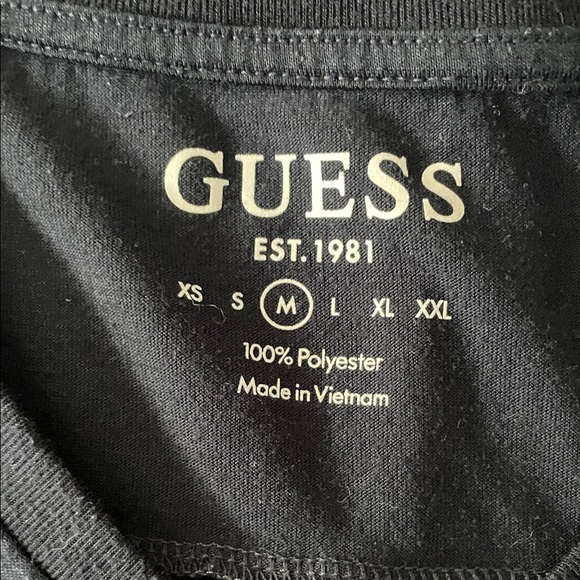 GUESS Jet Black V-Neck Tee - Picture 2 of 4